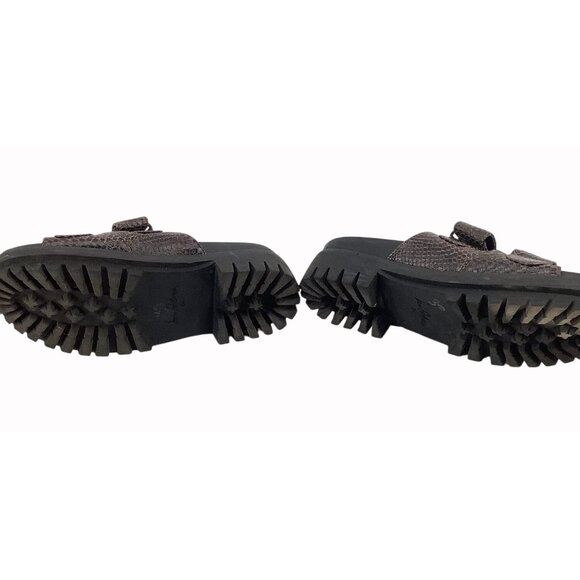 Sam Edelman Womens Brown Snake Print Slide Sandals Straps & Black Sole Size 8.5 - Picture 8 of 10